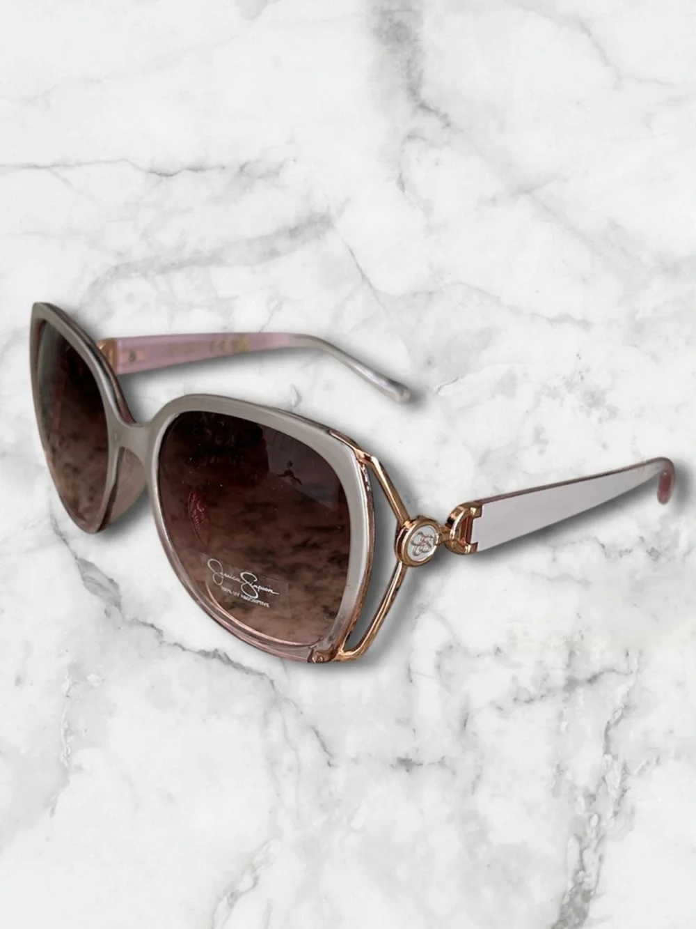 NWOT Jessica Simpson Glam Oversized Rose Fade Metal Vent Sunglasses J5686 RSF - Picture 3 of 13
